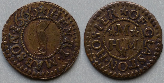 Glastonbury, Henry Mabson 1666 farthing